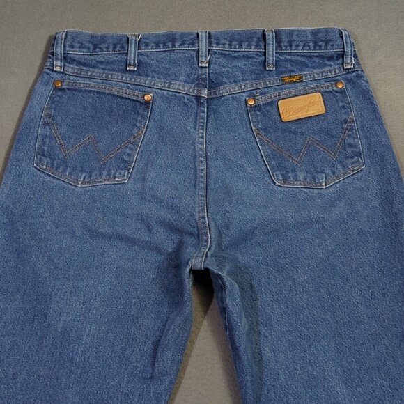 Wrangler Jeans Men's 36x38 Fits 34x36 Blue 13MWZ Cowboy Cut Western Cowboy Rodeo - Picture 4 of 11